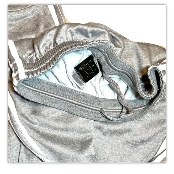 ADIDAS Men’s Climalite 3 Stripe Gray Joggers Sz M - Picture 3 of 5